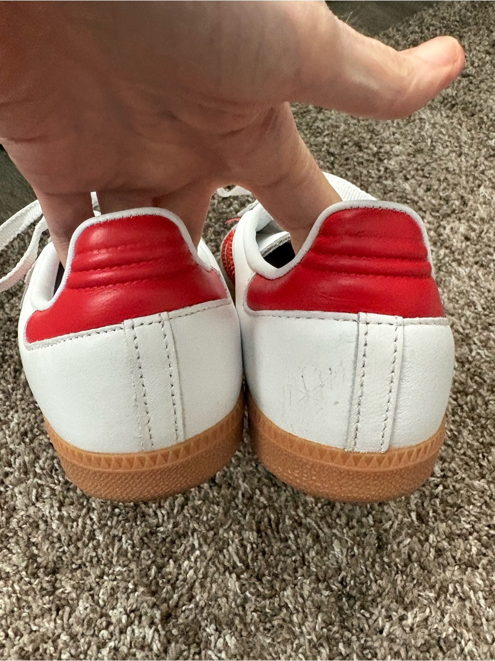 Adidas red and white Samba sneakers ladies size 8 - Picture 7 of 9